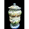 Small apothecary jar decorated with stylized vegetal motifs. Urbania manufacture