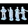 Four popular white porcelain figures, Ginori Doccia manufacture.