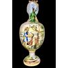 Majolica pouring vase with historical decoration. Minghetti, Bologna.