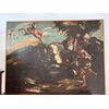Scena biblica di caccia Scuola di Salvator Rosa olio su tela fine XVII secolo . 146 x 108