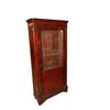 French bookcase display cabinet, Directoire style, mahogany feather, 19th century
