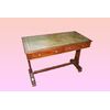 Victorian style English mahogany desk from the 1800s with leather top