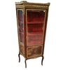 French Transition style display cabinet with 1800s Vernis-Martin paintings