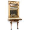 SPECC569 - Console with lacquered and gilded mirror, 18th century, dimensions cm L 126 x H 276 x D 63