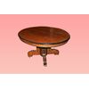 French Louis Philippe extendable oval table from the 1800s in walnut wood with ebonized edge