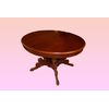 French oval table from the 1800s in Louis Philippe style mahogany wood