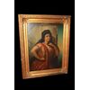 Large 19th-century French oil on canvas depicting "Gypsy" Portrait