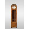 Early 20th century Art Deco style burl wood grandfather clock with bronze applications