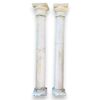 DARS683 - Pair of Botticino columns, dimensions 34 x 34 x H 220 cm