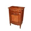 Small Provençal sideboard in walnut and elm wood with 1 door