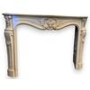CHM893 - Elegant Carrara white marble fireplace, 18th century, dimensions cm W 150 x H 105 x D 42