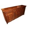 Large late 1800s Provençal sideboard with 3 doors in oak wood