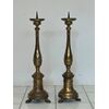 Coppia di candelieri impero . XIX secolo  H 63 cm