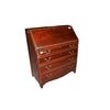 Victorian-style English drop-front desk from the 1800s in mahogany with inlaid thread