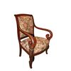 French Directoire Style Armchair from the 1800s with Sanderson floral fabric