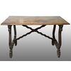 Antique "fratino" refectory table in solid walnut. Naples, early 18th century.
