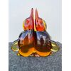 Coppia di pinguini ( fermalibri?) in vetro sommerso.Flavio Poli per Seguso.Murano
