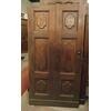  pte121 - porta ad un bettente in rovere, epoca '700, cm l 101 x h 194 