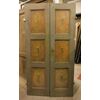 pte122 - porta laccata a due battenti, epoca '800, misura cm l 108 x h 206  