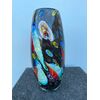 Vaso in vetro pesante sommerso con inclusione di murrine e foglia d’argento.Alfredo Barbini