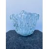 Vaso in vetro pesante incamiciato con interno lattimo e colature trasparenti. Seguso,Murano.