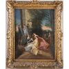Galan scene – oil painting on canvas, French, Rococo period.