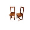 Set of 4 late 1800s French rustic chairs