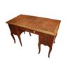 19th century French Transition style inlaid desk with leather top