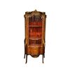 Stunning Louis XV inlaid display cabinet with bronze appliques and caryatids.