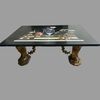 Table with hard stone inlay