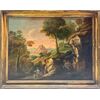 LANDSCAPE WITH FIGURES - Roman school of the 19th century.