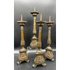 Set di 4 candelieri, Portacandele in ottone Cesellato – Neoclassici.