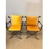 Coppia di poltrone in ferro battuto classiche XX sec 96x74x55cm