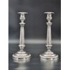 Coppia di candelieri in argento, stile neoclassico – inizi XX secolo