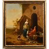 A gallant scene at the entrance of an inn, Jan Vermeer of Utrecht (Schoonhoven, c. 1630 - 1692) follower