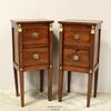 Antique pair of Directory bedside tables in walnut - "Retour d'Egypte" 1798/1805 Italy