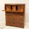 Antique Biedermeier walnut chest of drawers, flap desk - 19th century