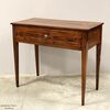 Antique Louis XVI inlaid walnut writing desk/console table - Italy, 18th century