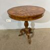 Antique splendid round walnut table from Rolo, early 1800s. Inlaid top. H78 diameter 73 cm