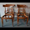 Four walnut chairs