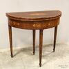 Antique Carlo X inlaid walnut console/game table - Italy, 19th century