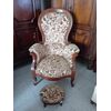 Louis Philippe armchair with footrest