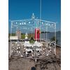 Gazebo esagonale in ferro pesante