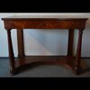 Walnut console with drawer