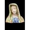 Majolica bust depicting the Madonna. Minghetti manufacture. Bologna.