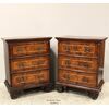 Antique pair of Louis XV walnut bedside tables - Italy 18th century