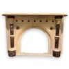 CHM714 - Carrara marble fireplace with Levanto Red marble inlays, 19th century, dimensions cm W 182 x H 130 x D 40
