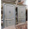 pts731 - pair of painted doors with frame, beautiful front and back, 18th century, measure cm l 121 xh 236     