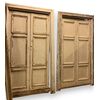 PTS897 - N. 4 Porte antiche laccate, con telaio, epoca '700, luce cm L 108 x H 212