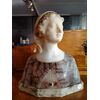 Mezzobusto di donna in alabastro del 1800 francese